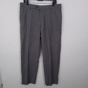 TOLLEGAN 1900 Reserve Dress Pants Mens 34x29 Gray Wool Flat Front